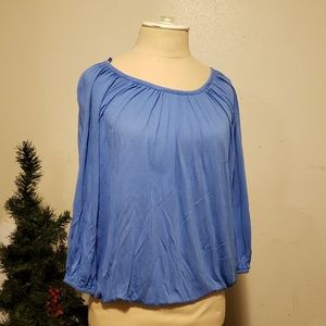 NWT Michael Kors Oxford Blue Xtra Soft Womans Top